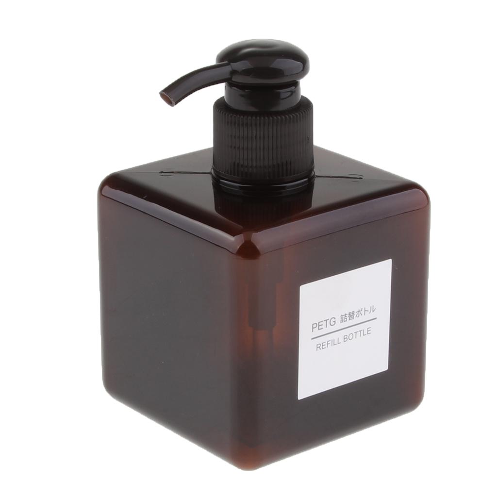  2x Dispenser Cosmetic Containers Bottle  Dark Green Brown 250ml 