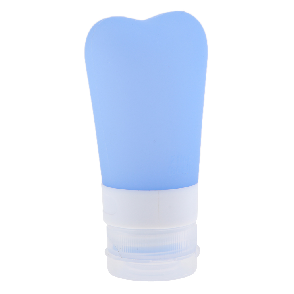Travel Bottles Refillable Squeezable Silicone Bottles Blue 80ml
