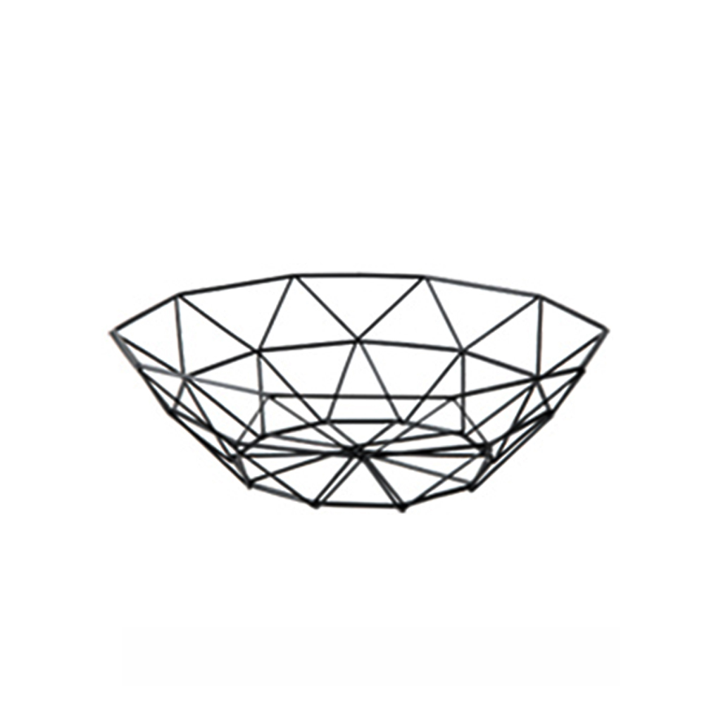 Creative Household Storage Basket, Iron Hollow Fruit & Snack Tray 27x8cm