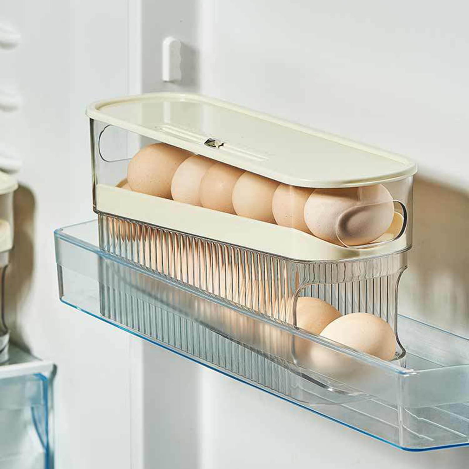 Egg Dispenser Automatic Roll Down Egg Dispenser for Fridge 