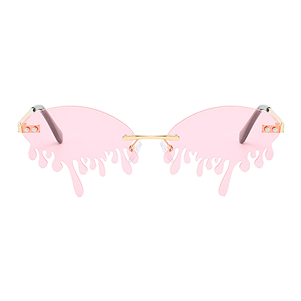 Irregular Lens Sunglasses Trendy Fashion UV Protection Sun Glasses Pink