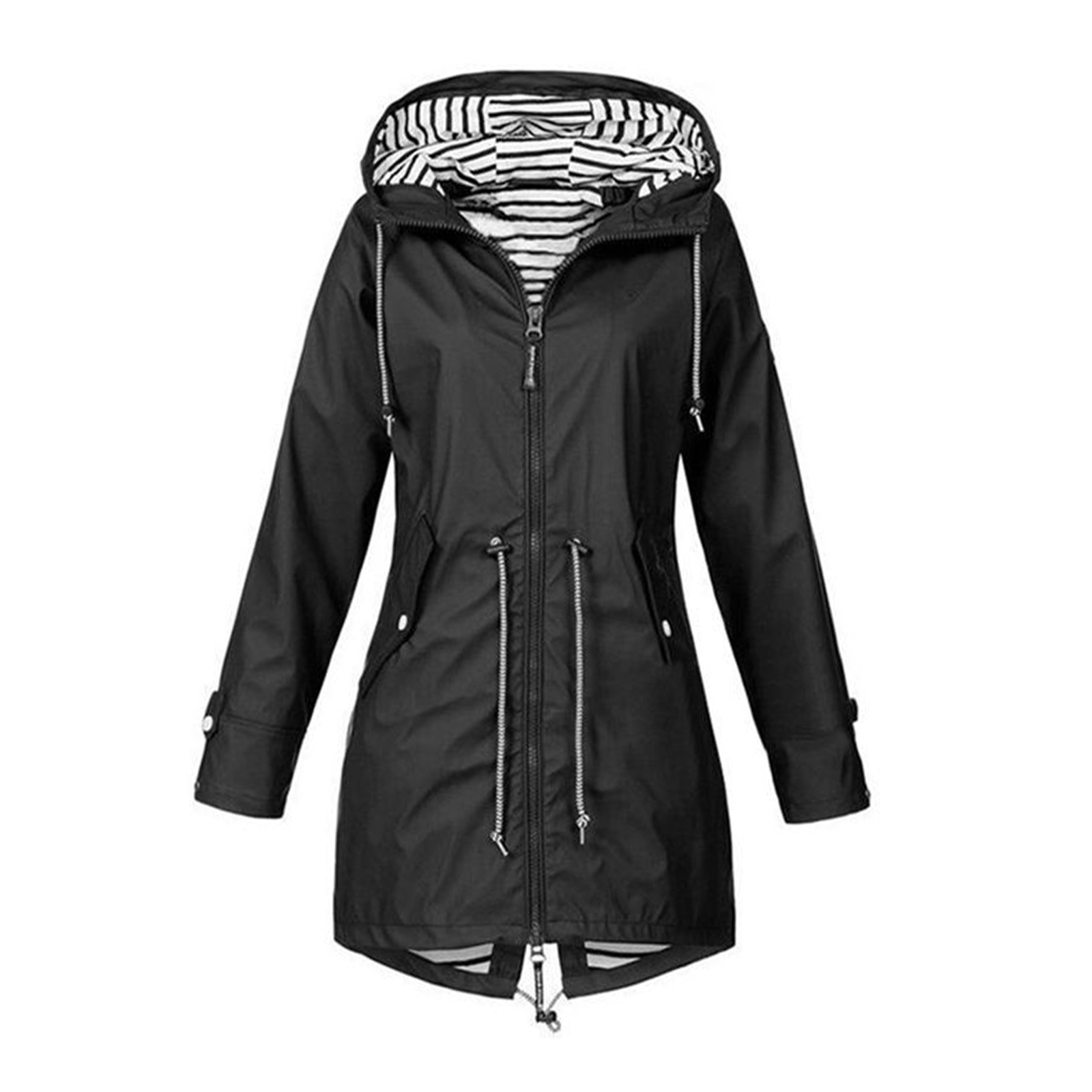 Hoodie Soft woman Jacket Waterproof Rain Coat Outdoor Outwear black XXXL