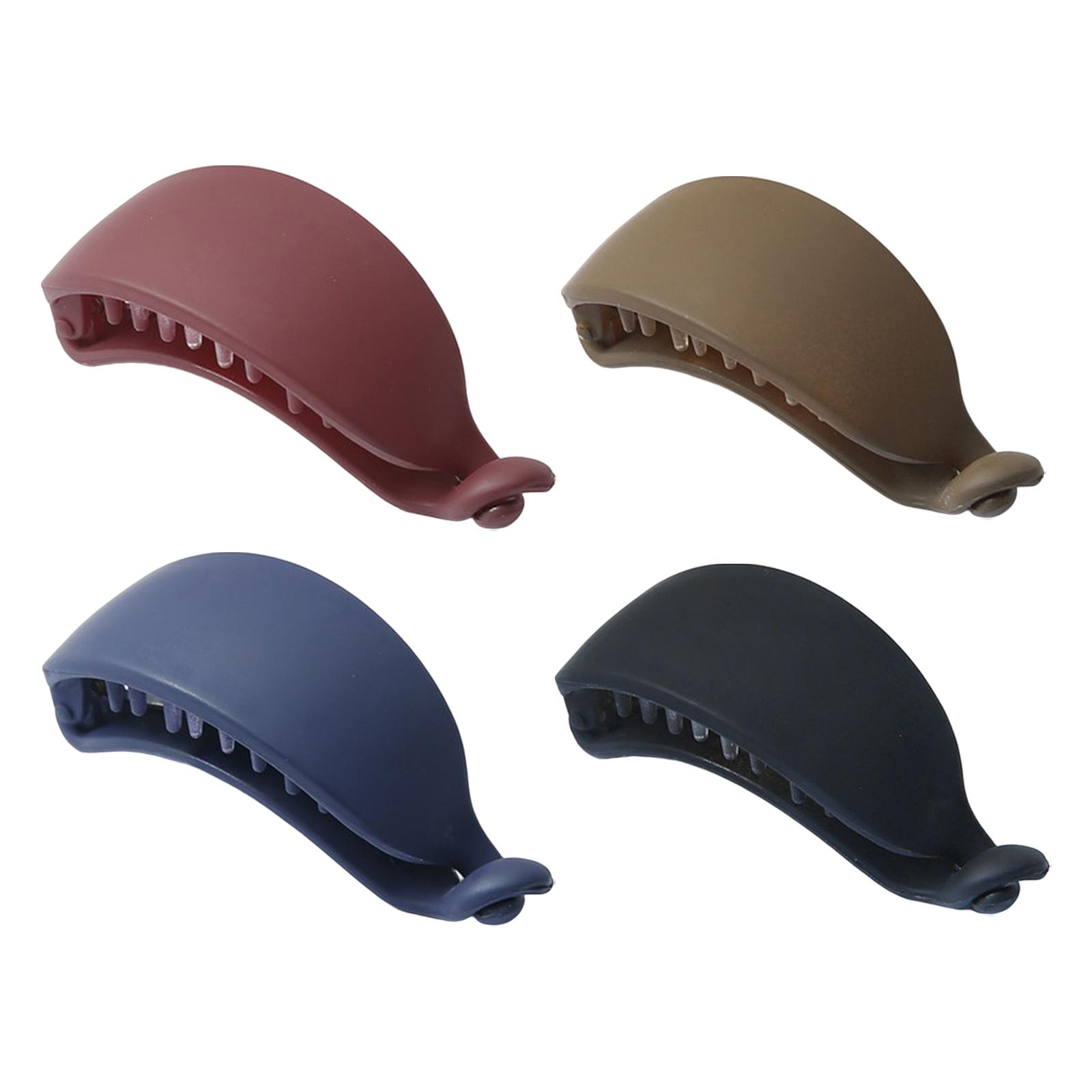 4xHair Clip Ponytail Holder Headdress Barrette Headwear for Women Black