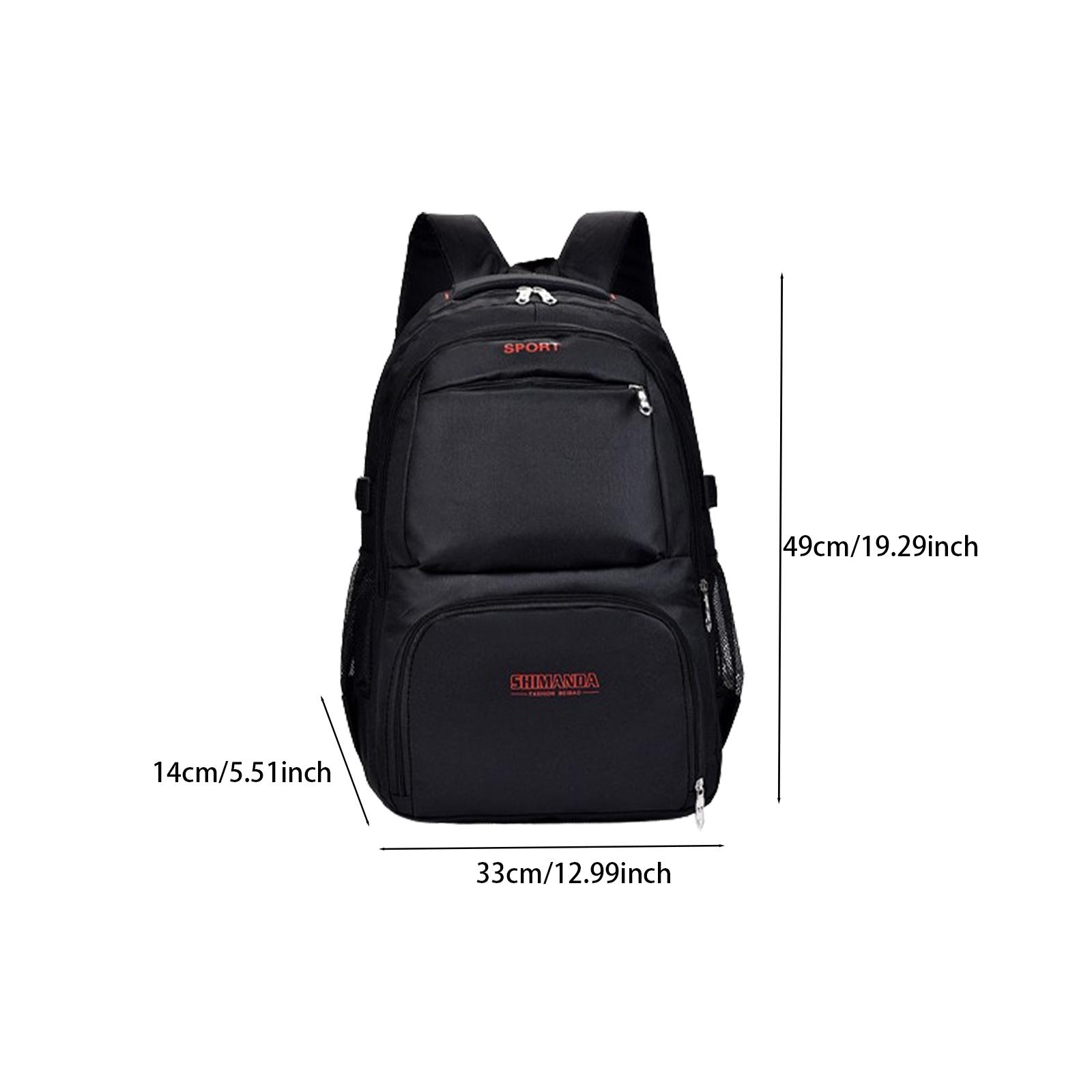 Laptop Backpack Wear Resistant Nylon Fits 15.6inch Notebook College Backpack Red