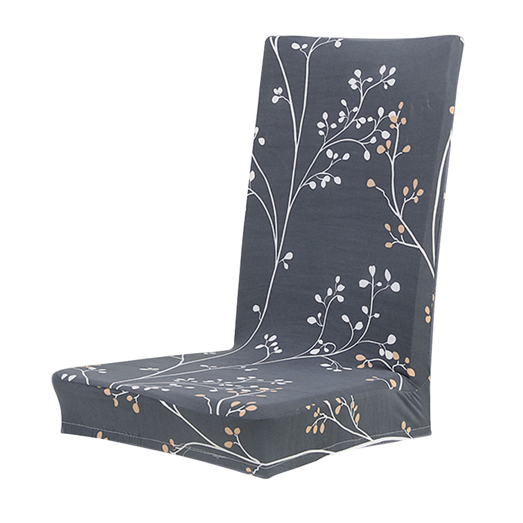 Floral Print Stretch Short Removable Dining Chair Cover Slipcovers 6