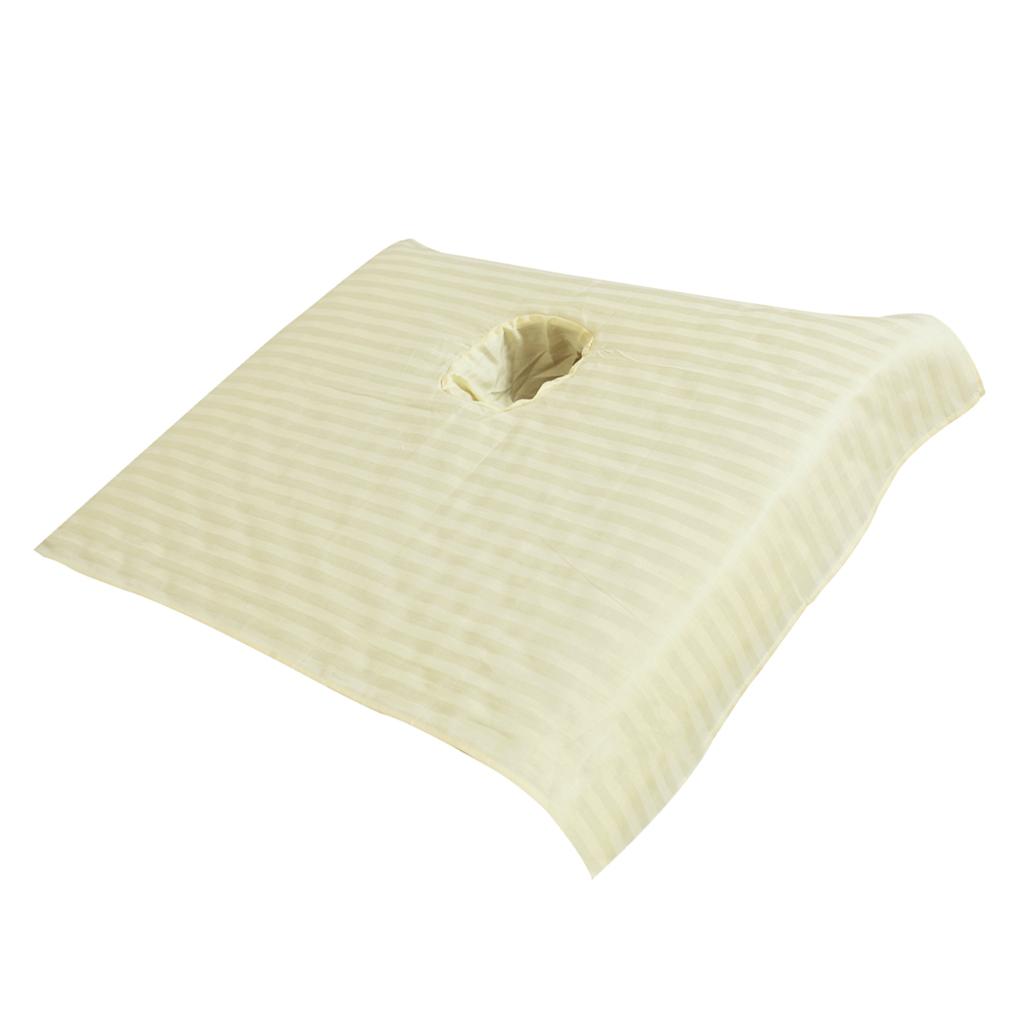 Pure Cotton Massage Table Face Hole Towel Beauty Bed Cover Sheet Beige