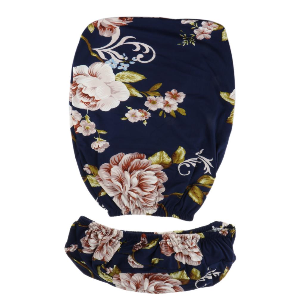 Chair Cover Floral-Navy