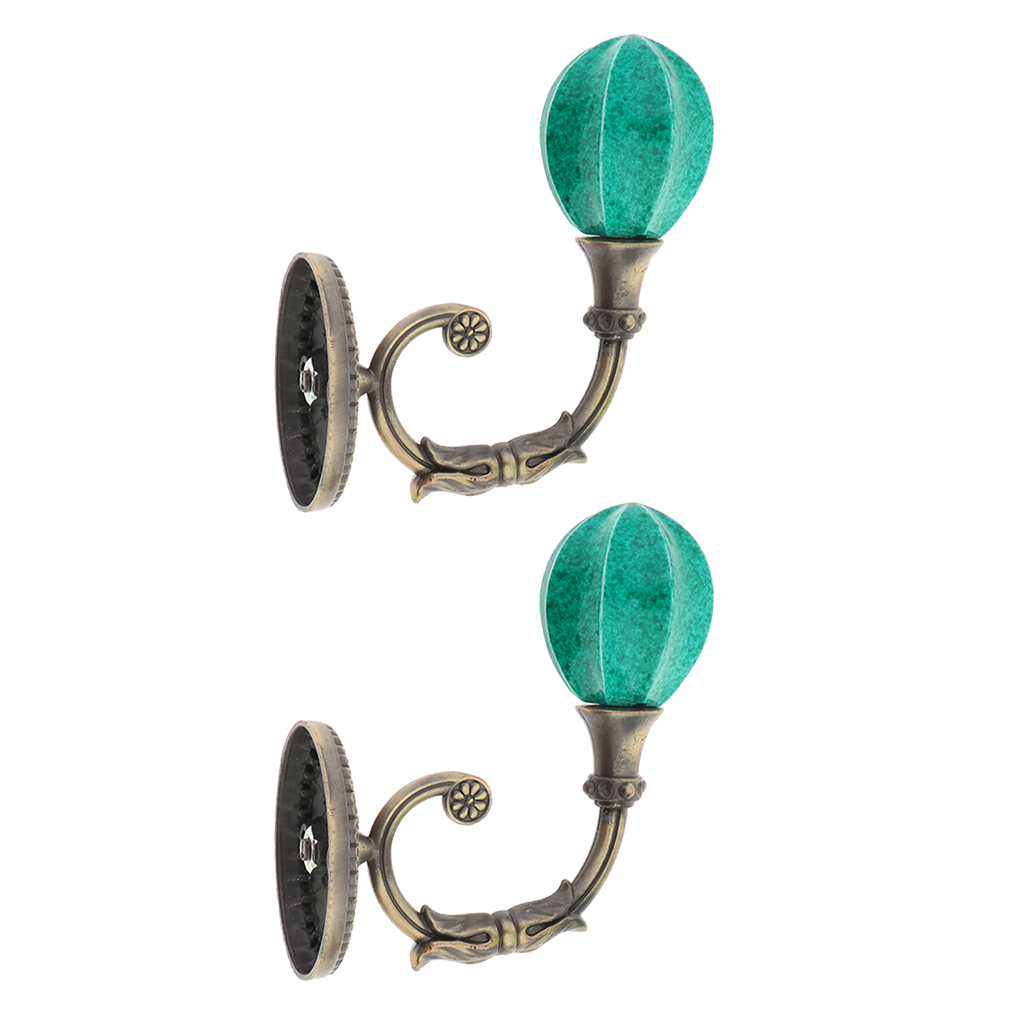 Pretty Window Curtain Tie Backs Drapes Holdback Traditional Green