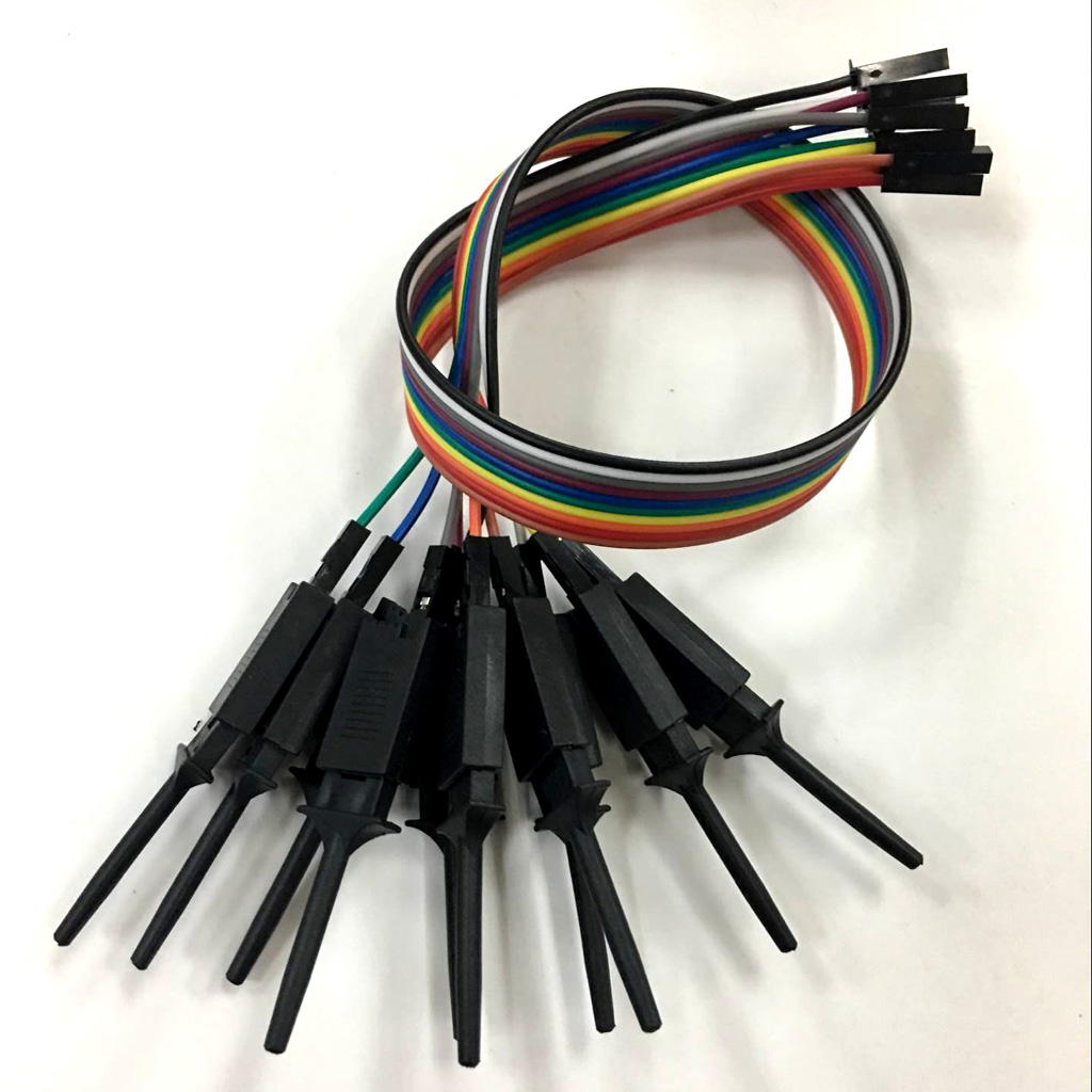 Set of 10 Test Hook Clip for Logic Analyzer - Black