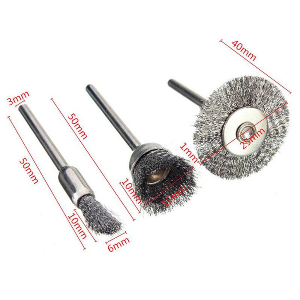 Mini Brush Set Brass Cup Wheel