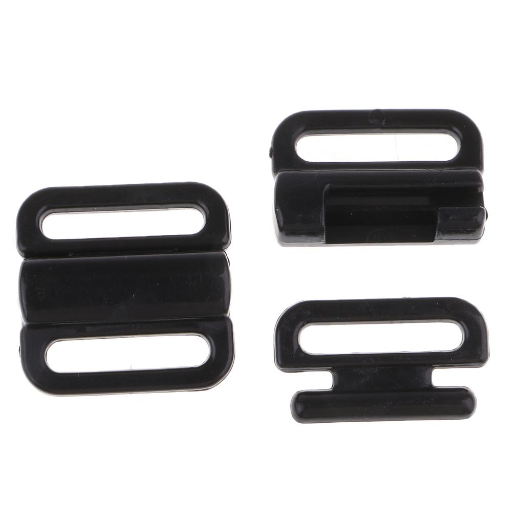 50pcs Plastic Bra Adjustment Buckles Hook & Clasp Sew On Lingerie 