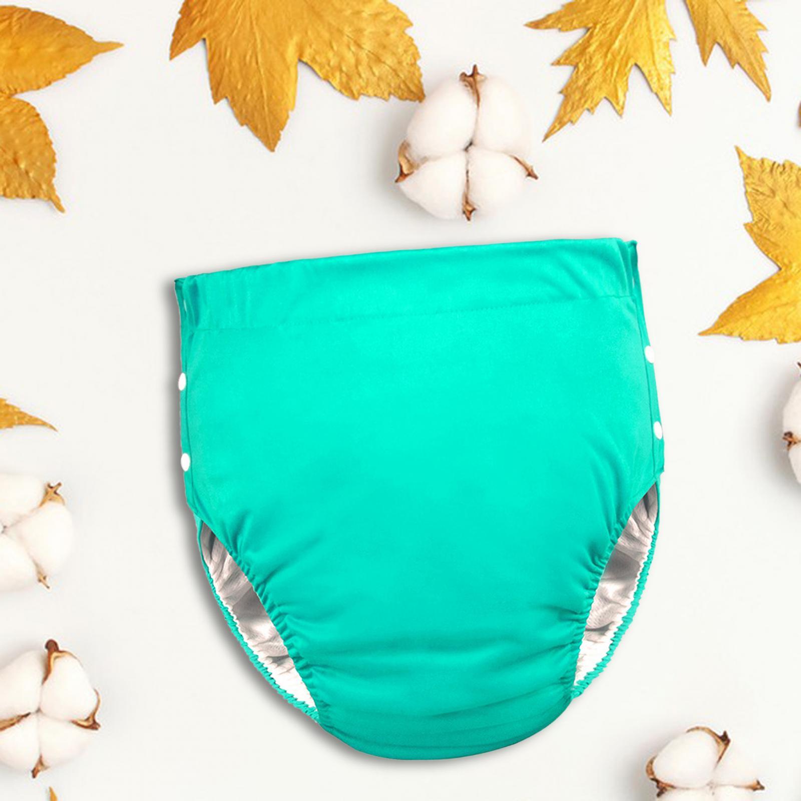 Reusable Adults Cloth Diapers Wraps Comfortable to Wear Protective Underwear green