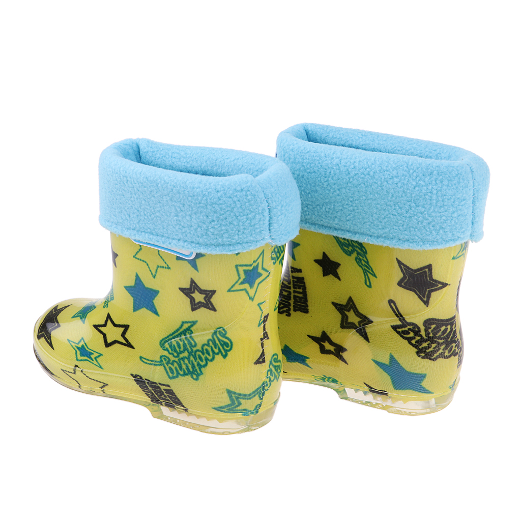 Waterproof Shoes Baby Rain Boots Kids Rain Shoes Yellow Inner Length 15cm