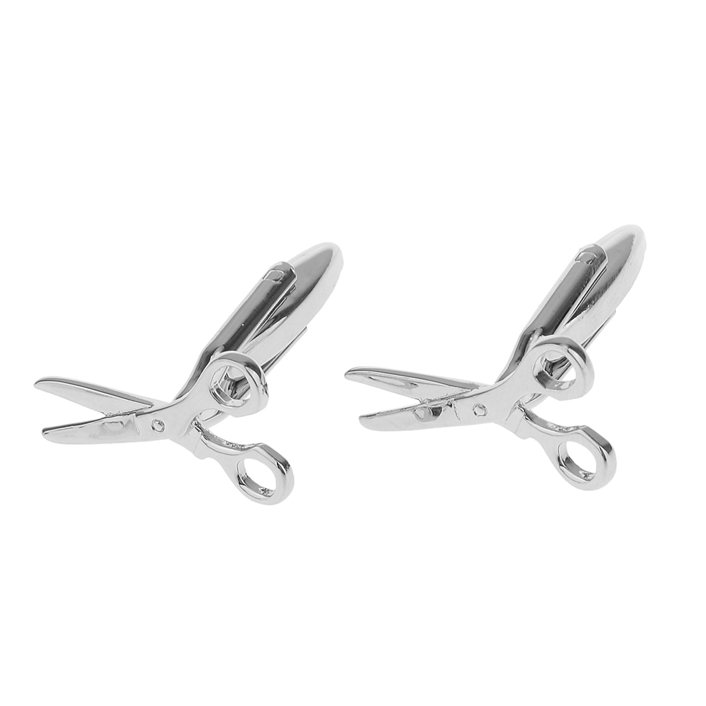 Stainless Steel Men Cuff Link Cufflinks - Scissors