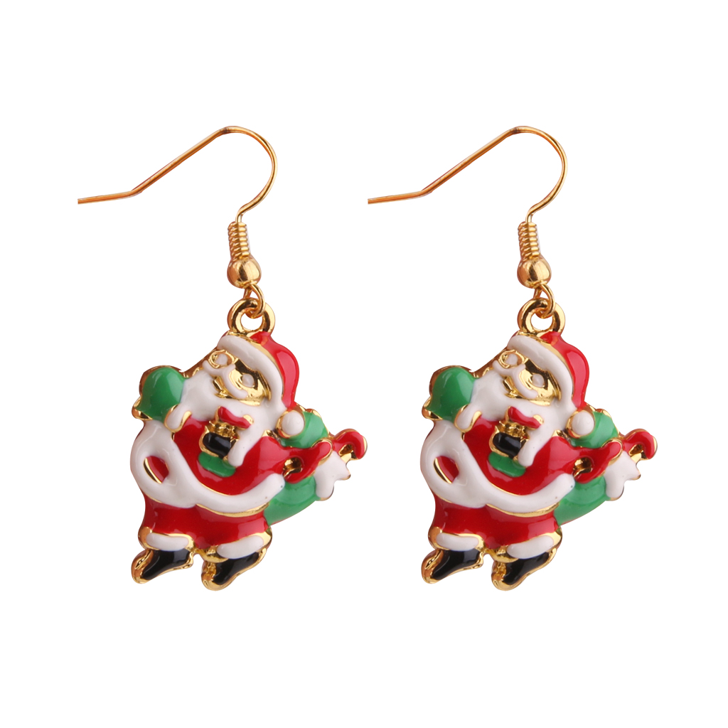 Christmas Jewelry Santa Claus Hook Earrings Xmas Party Gift Beauty Decor
