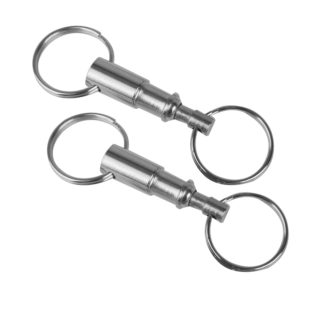 Detachable Quick Release KeyRings Double Split Rings End Belt Holder 10Pcs