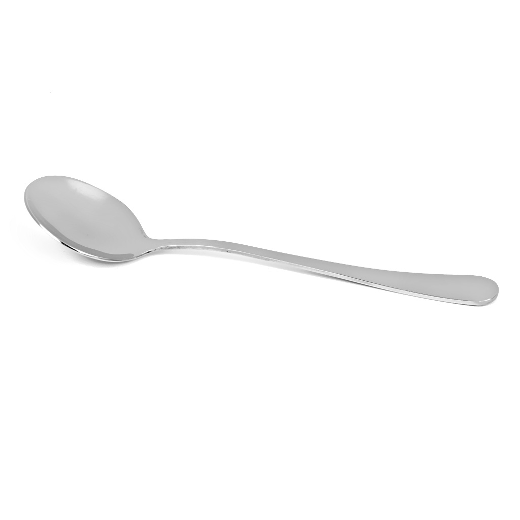 Magideal Long Handle Stainless Steel Round Soup Spoon for Kitchen Tableware