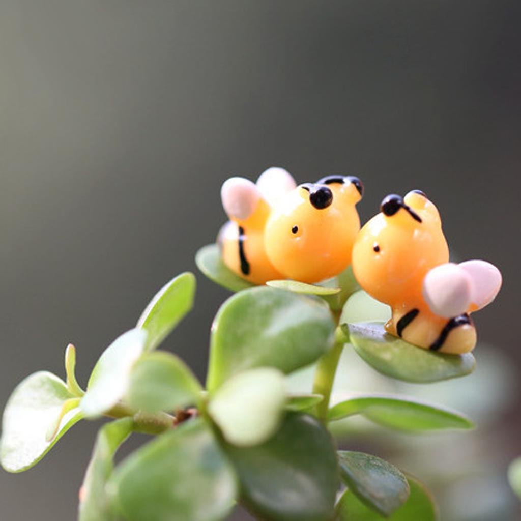 10x Miniature Dollhouse Bonsai Craft Garden Resin Landscape DIY Bee Decor