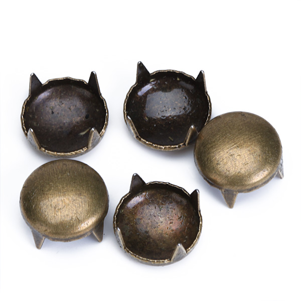 50pcs Round Studs Spots Nailheads 9mm Antique Brass