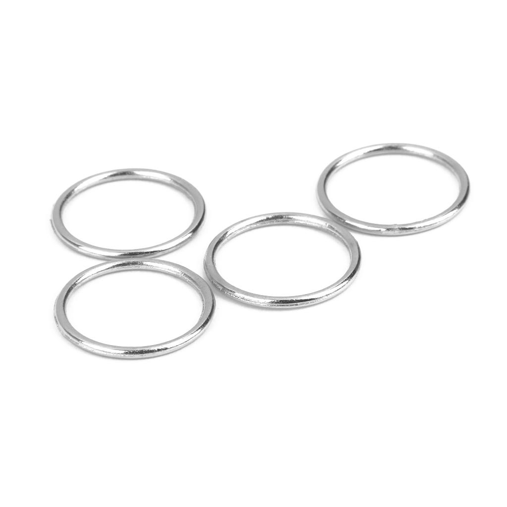 Iron Lingerie Adjustable Sewing Bra Round Rings Buckles 100Pcs Silver