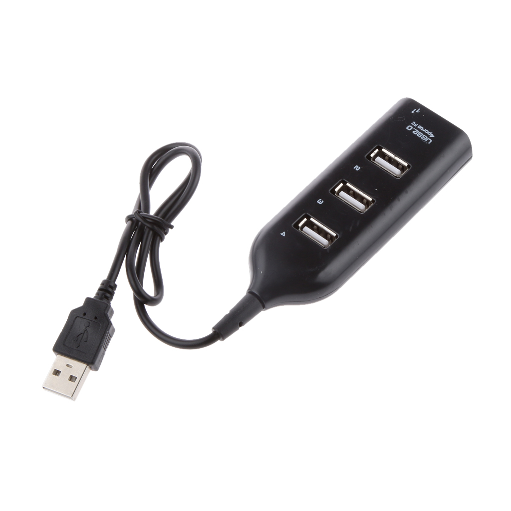 4-port USB Hub 2.0 Splitter Adapter Cable Connector High Speed