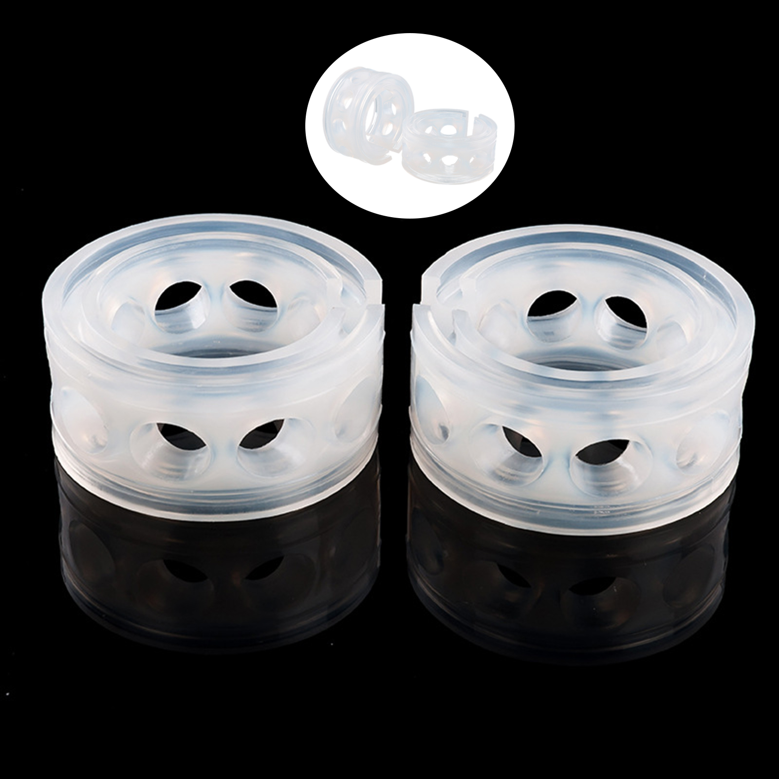 2 Packs Transparent TPE Spring Buffers Rubber Strength Safety Parts C Plus