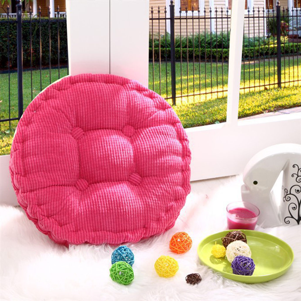 Details about   Round Dining Garden Armchair Chair Booster Cotton Cushion Thick Floor Seat Pads 