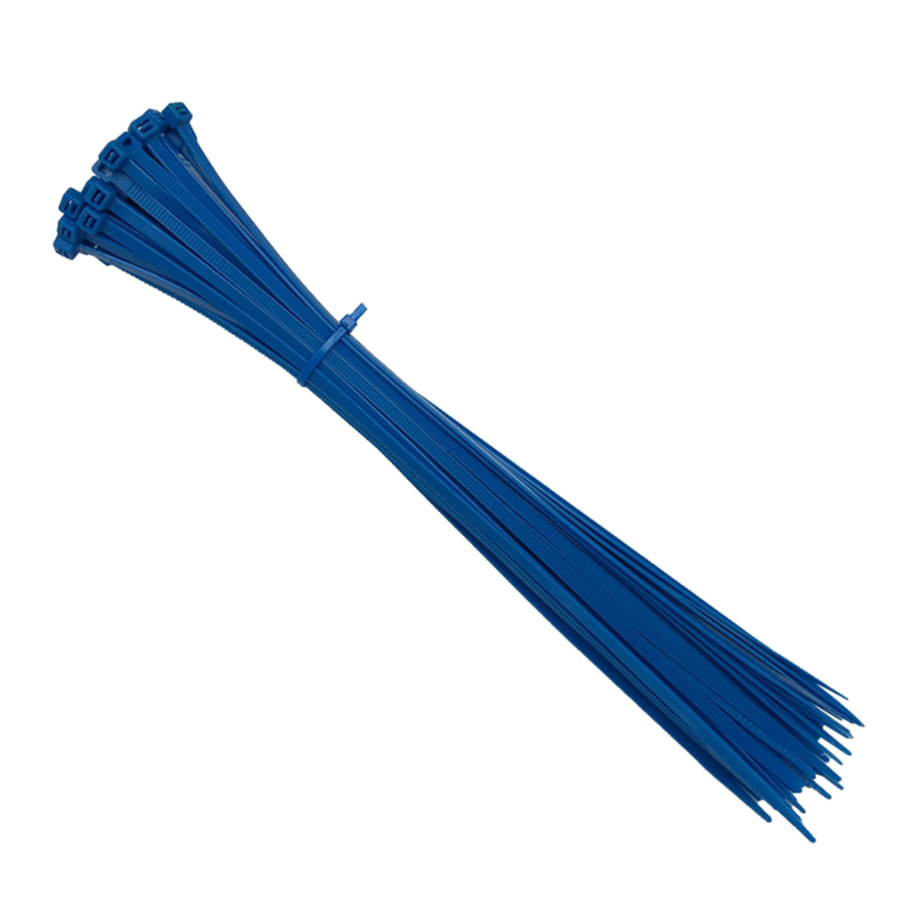 100pcs Self-locking Nylon Cable Tie Plastic Cord Zip Wire Kit 4x150mm Blue