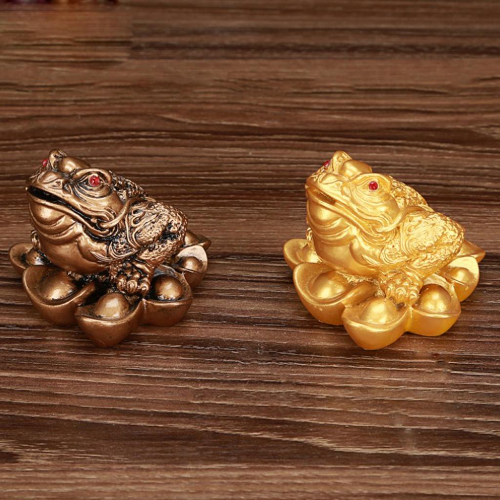 Chinese Feng Shui Lucky Three Legged Money Toad Fortune Frog Home Decor ...