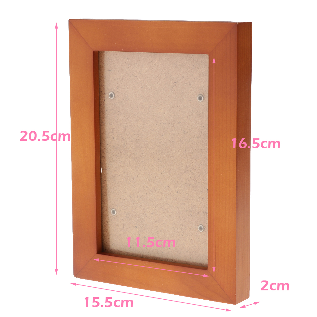 Simple Wooden Picture Phote Frame Wedding Family Photo Frame Coffee 7inch