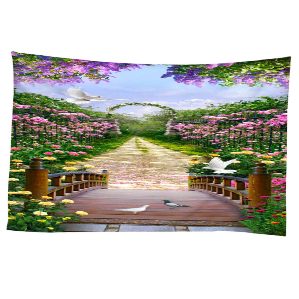 Garden Wall Tapestry Hang Wall Blanke Printing Home Decoration 150x150cm