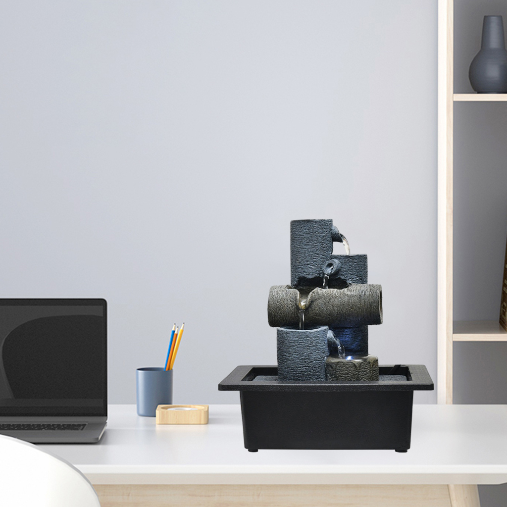 Water Fountain Fortune Feng Shui Waterfall Bedroom Ornaments Arts B