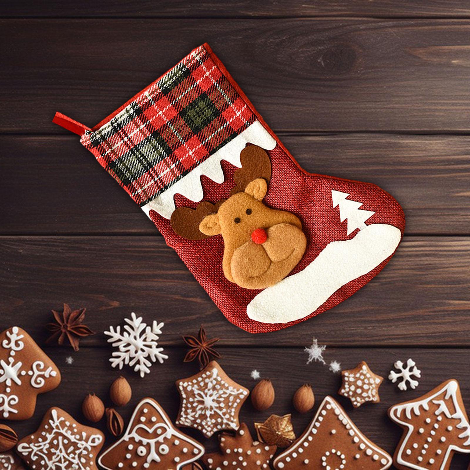 Christmas Stockings Portable Holiday Stockings for Windows Restaurant Office Deer