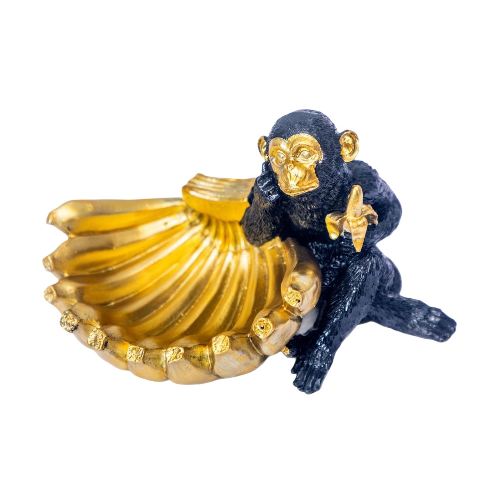 Monkey Statue with Banana Bowl