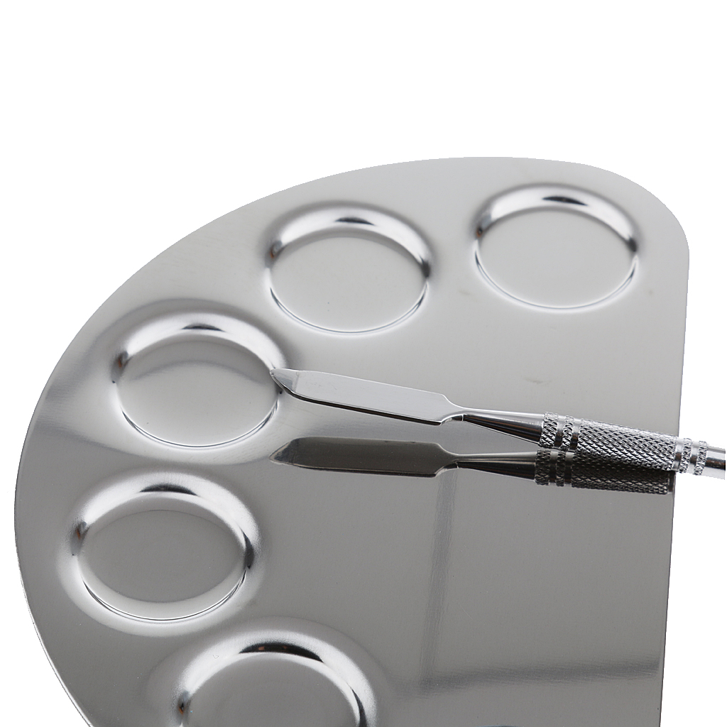 Pro Stainless Steel Cosmetic Makeup Palette Spatula Foundation Mixing Tool