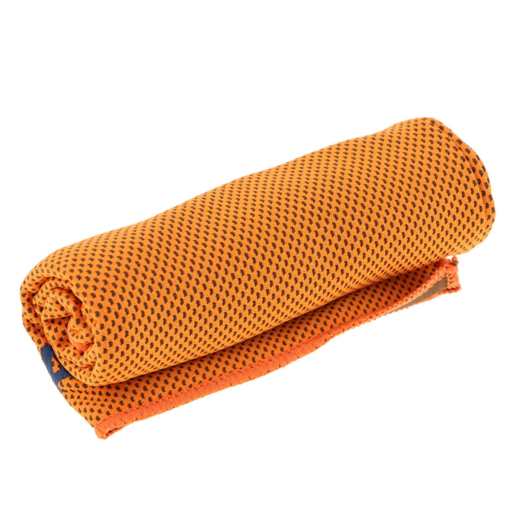 Sports Cooling Towel Sweat Drying Towel With Net Holes Orange