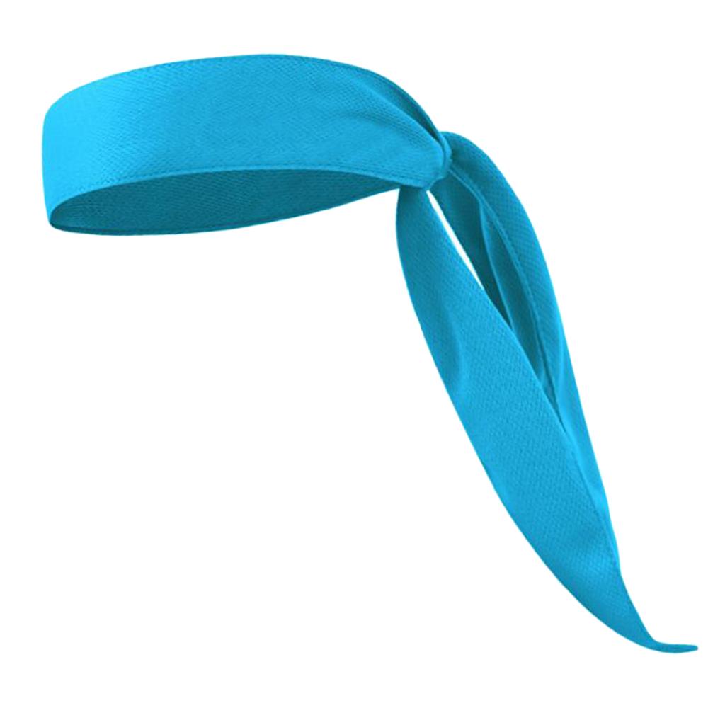 Men Women Sports Headband Tennis Running Fitness Sweatband Hairband blue