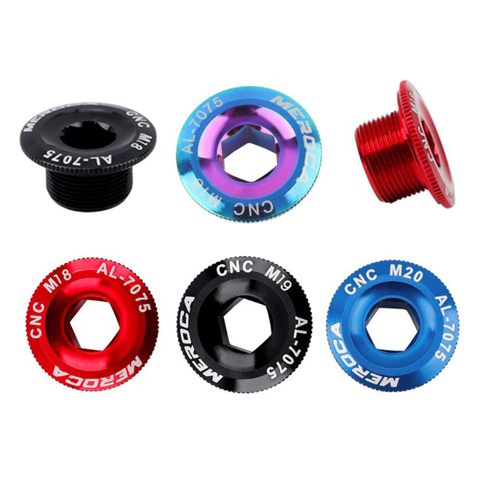 2x Bicycle Crank Cover Screw Fixing Chainwheel Crankset Bolt M20_Red