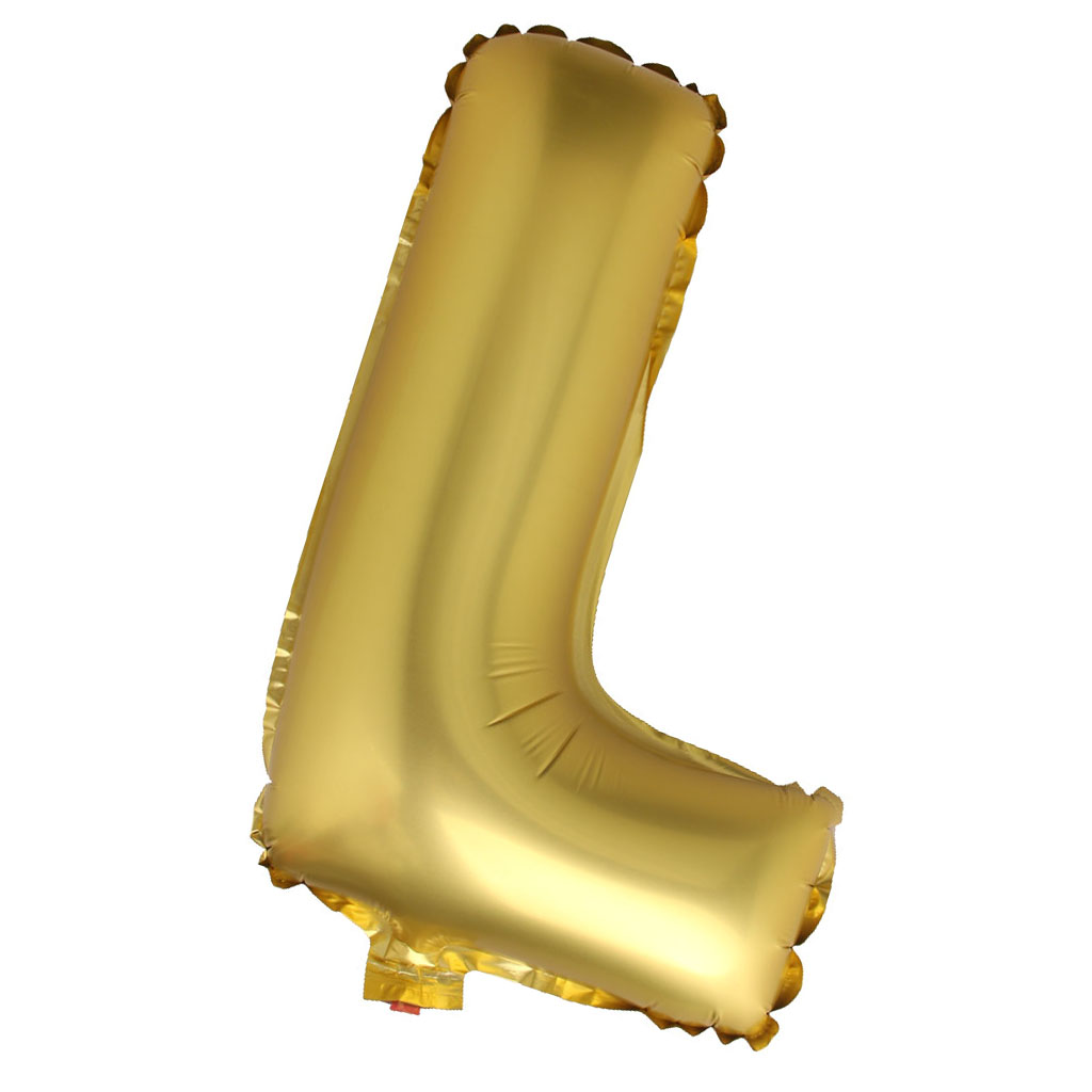 Letter L Gold Big Foil Balloon Inflated Ball Wedding Party Supplies 40 Inch