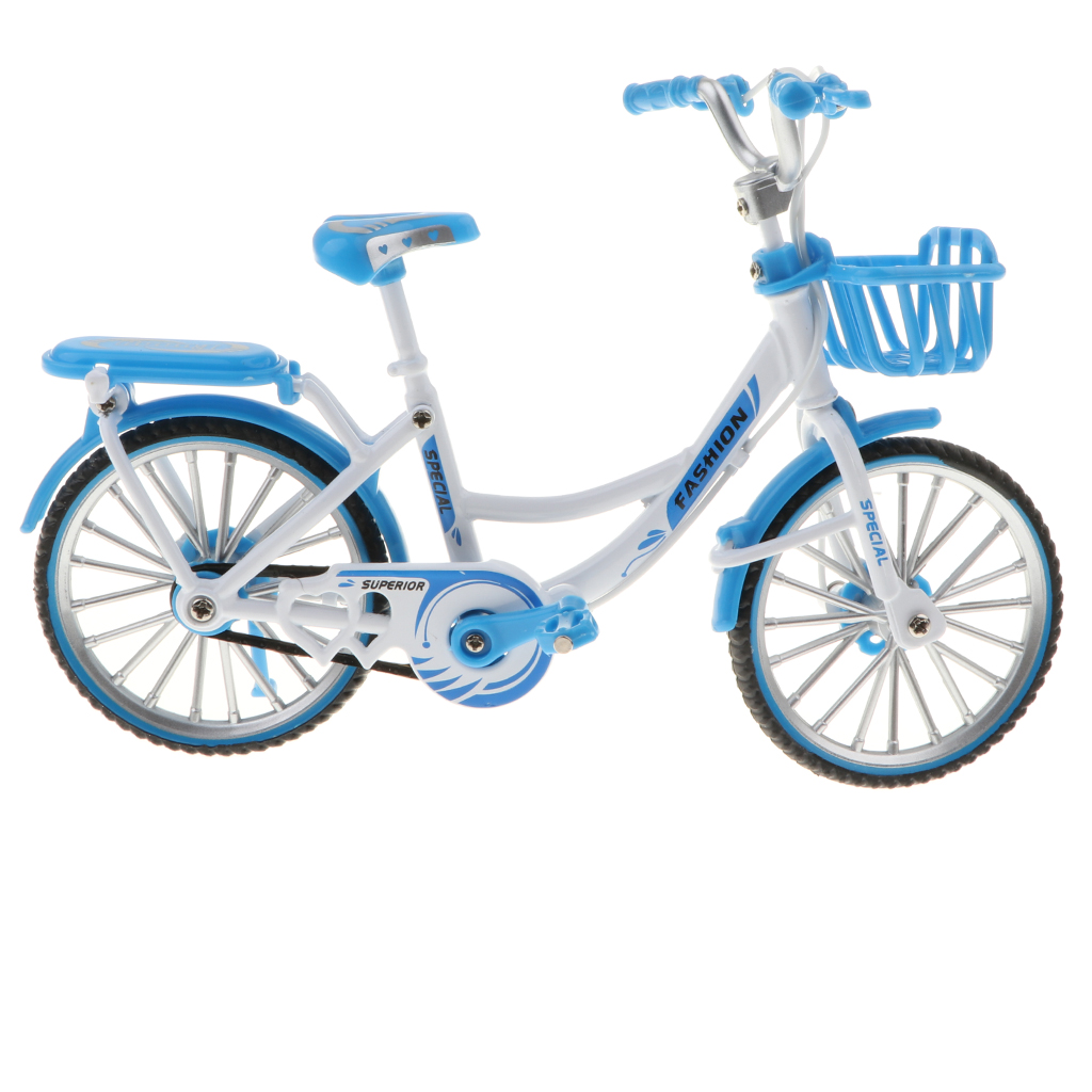 1:10 Scale Alloy Diecast Bike Model Handicraft Bicycle Toy Sky Blue