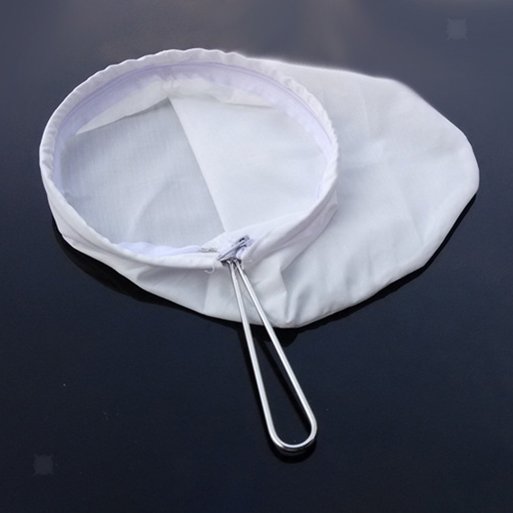 White Cloth Strainer Milk Filter Sock Bag Ring Making Coffee Soup ...