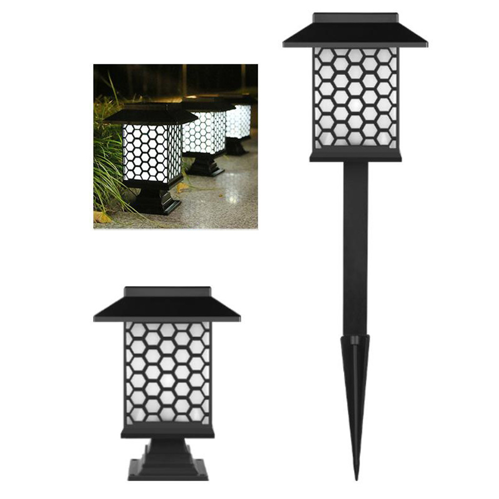 2Pack Solar Powered LED Lantern Garden Light Outdoor Pathway  White C