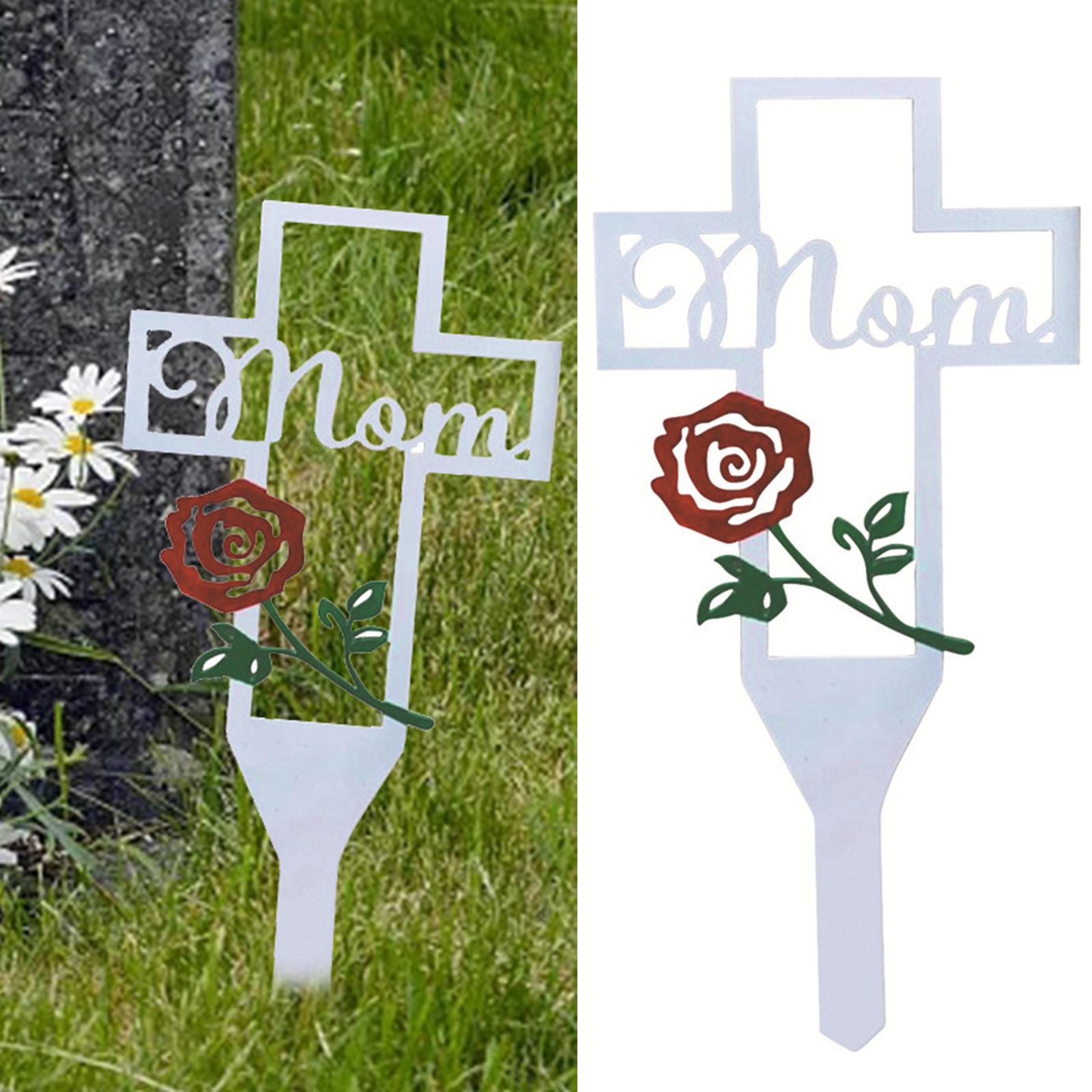 Cross Art Bereavement Statue Waterproof Hollow Remembrance Gifts with Heart  MMOM02