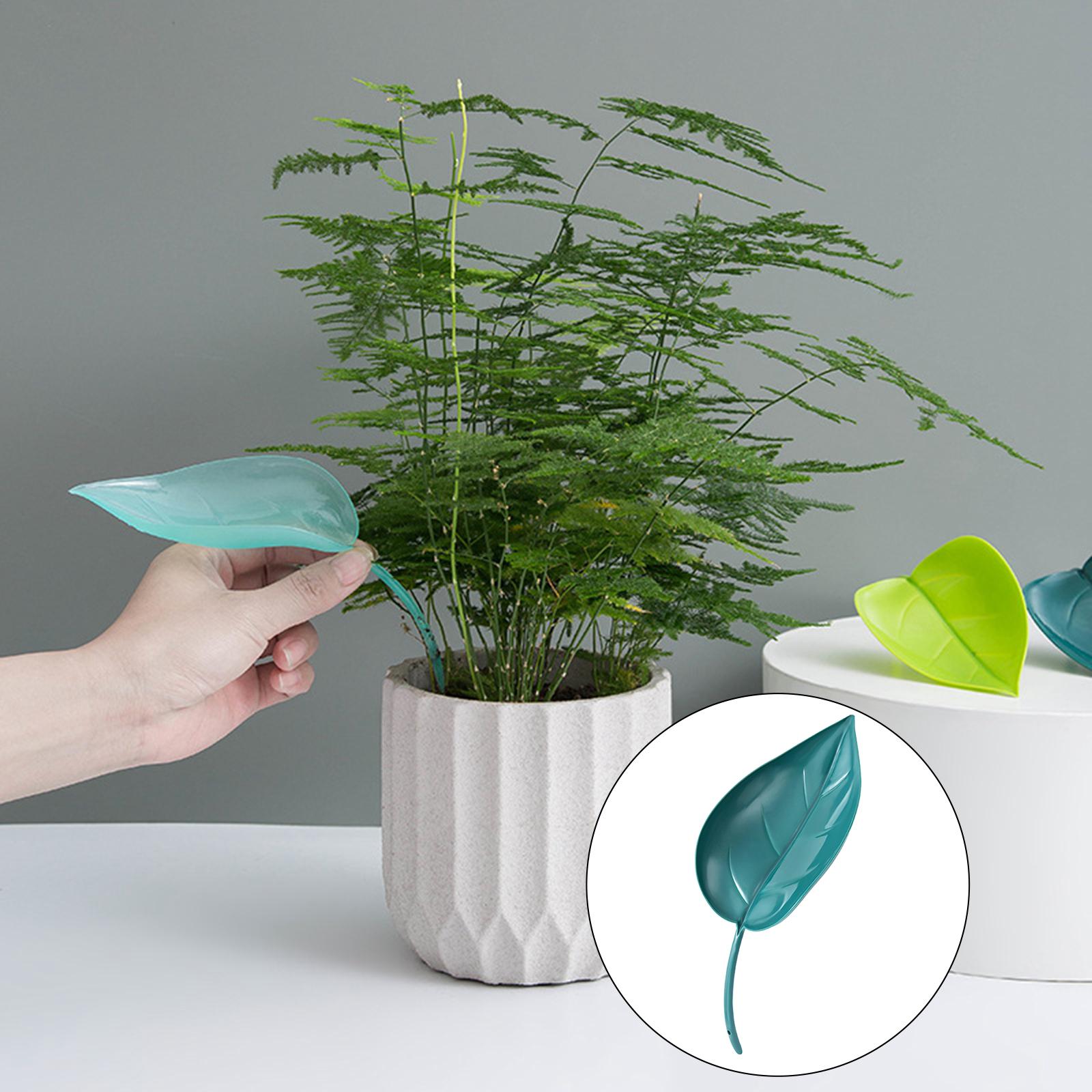 10x Leaf Shape Plant Pot Watering Funnel Home Garden Spikes Dark Blue