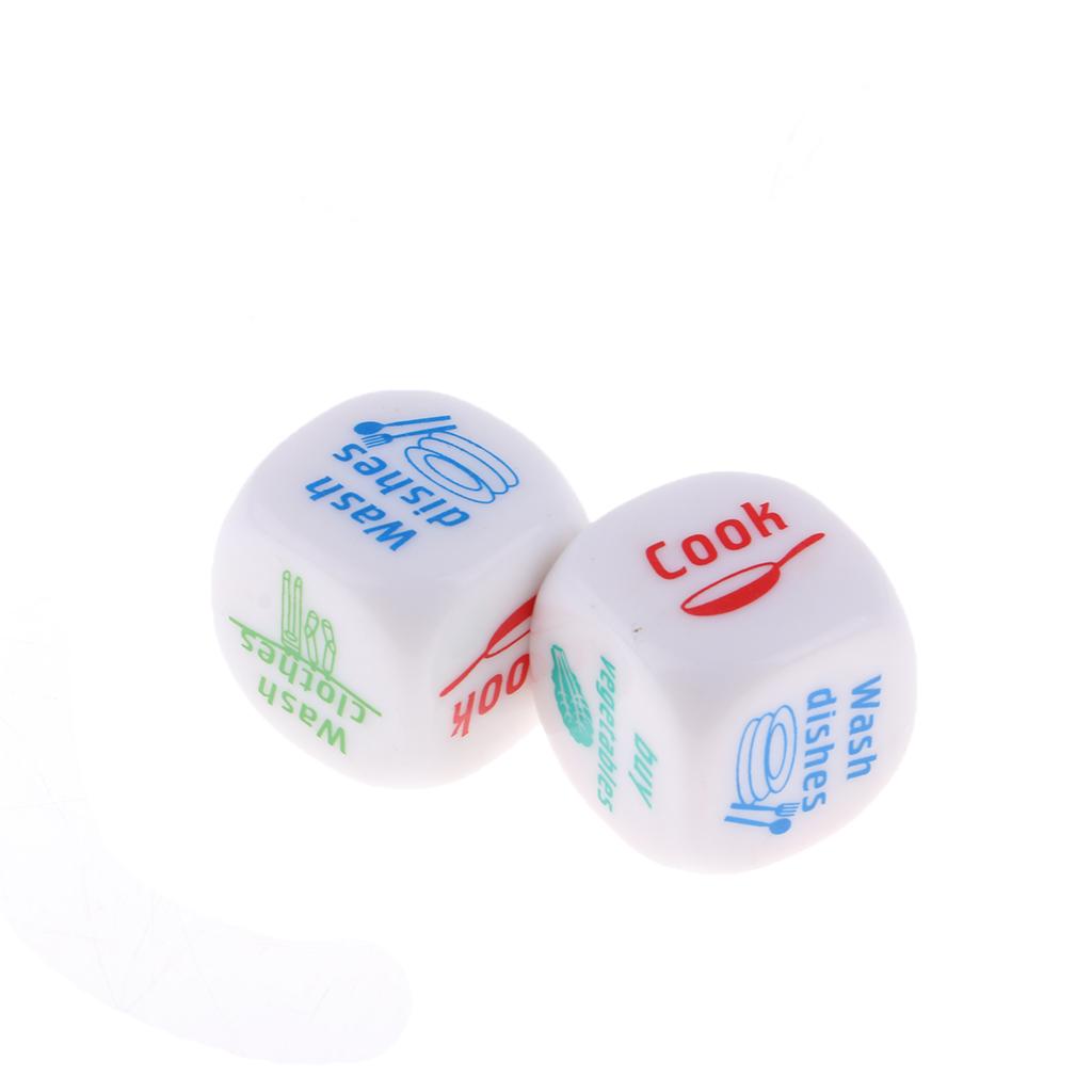 2xHousework Dice for Housework Distribution Game Entertainment