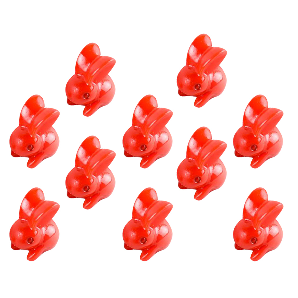 10 Pezzi Miniature Modello Coniglio Resina Stampo Giocattolo Animale