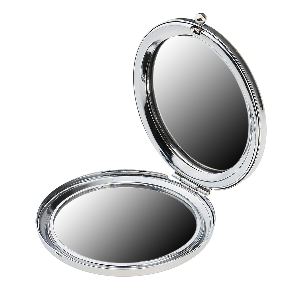 2x2 Pieces Mini Round Collapsible Cosmetic Compact Double Sides Makeup Mirror