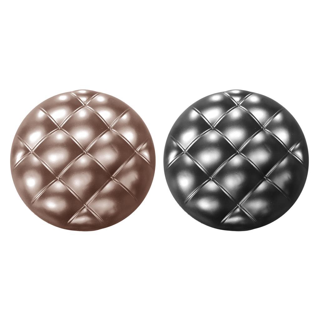 2pcs Chair Cover Dia. 33cm Removable Bar Stool Replacement Round Seat Top