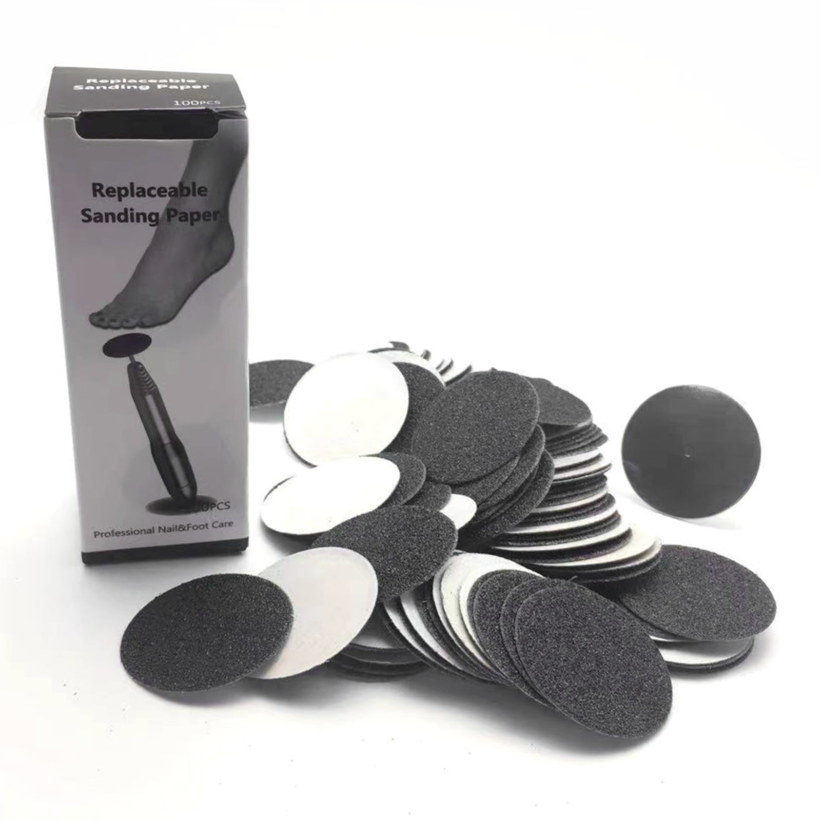 Sand Paper Replacement Pads For Electric Foot File  25mm 240Grit  100Pcs