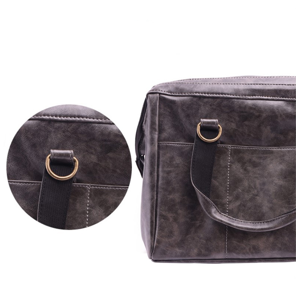 Hairdressing Handbag Large Capacity PU Beauty Tool for Salon Travel Grey